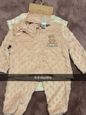 Chickpea Plush Baby 2-Piece Set - Blush Pink